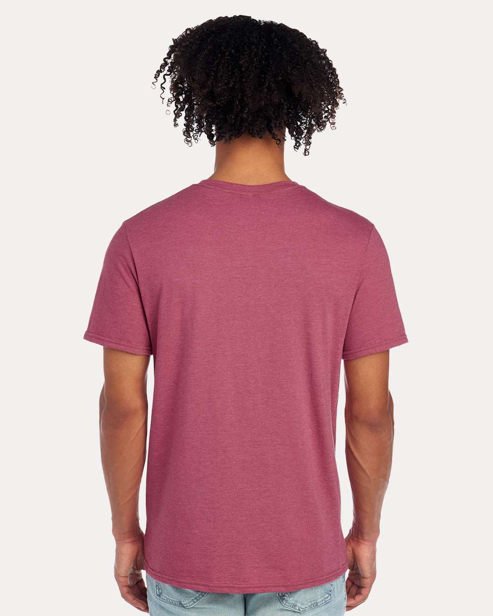 Premium Blend Ring-Spun T-Shirt - OnModelBack - B52035353 - Raspberry Heather