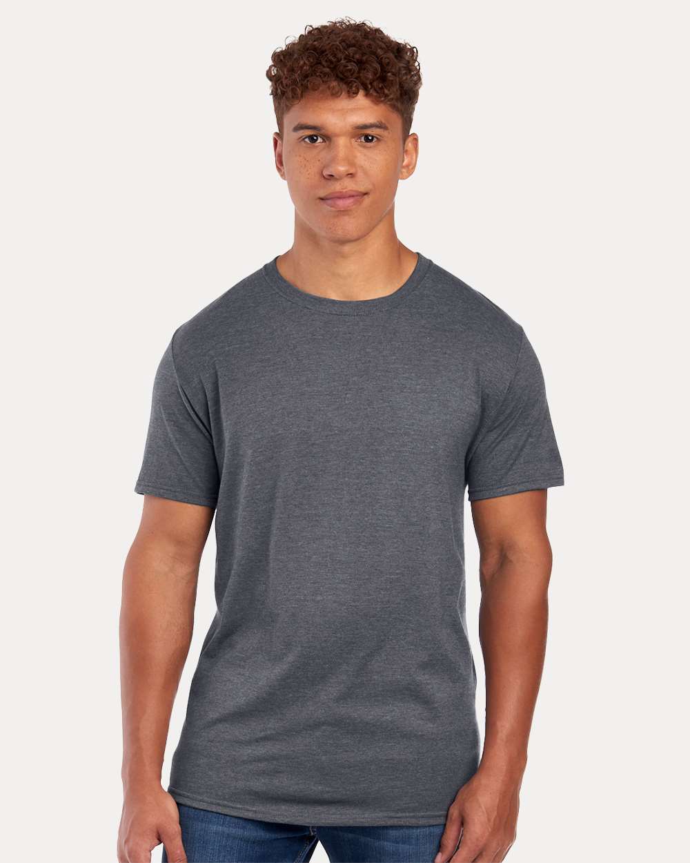 Premium Blend Ring-Spun T-Shirt - OnModelFront - B52035093 - Charcoal Heather