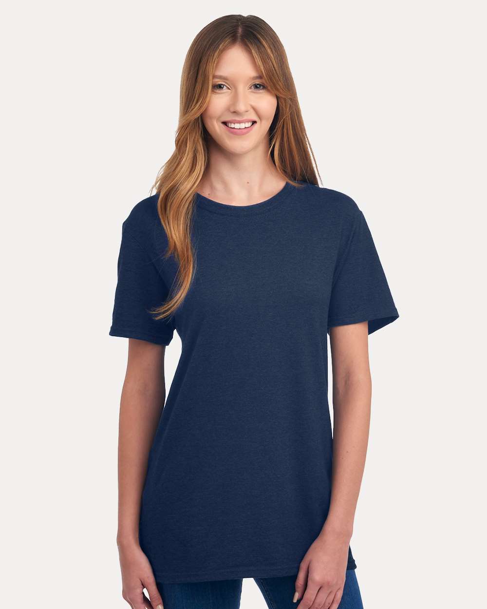 Premium Blend Ring-Spun T-Shirt - OnModelFront - B52035113 - Indigo Heather