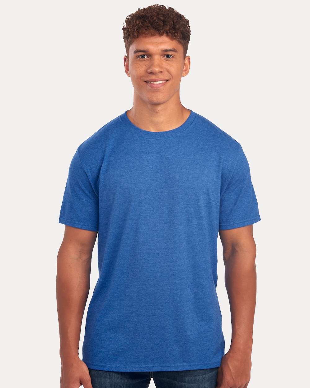 Premium Blend Ring-Spun T-Shirt - OnModelFront - B52035123 - Retro Heather Royal
