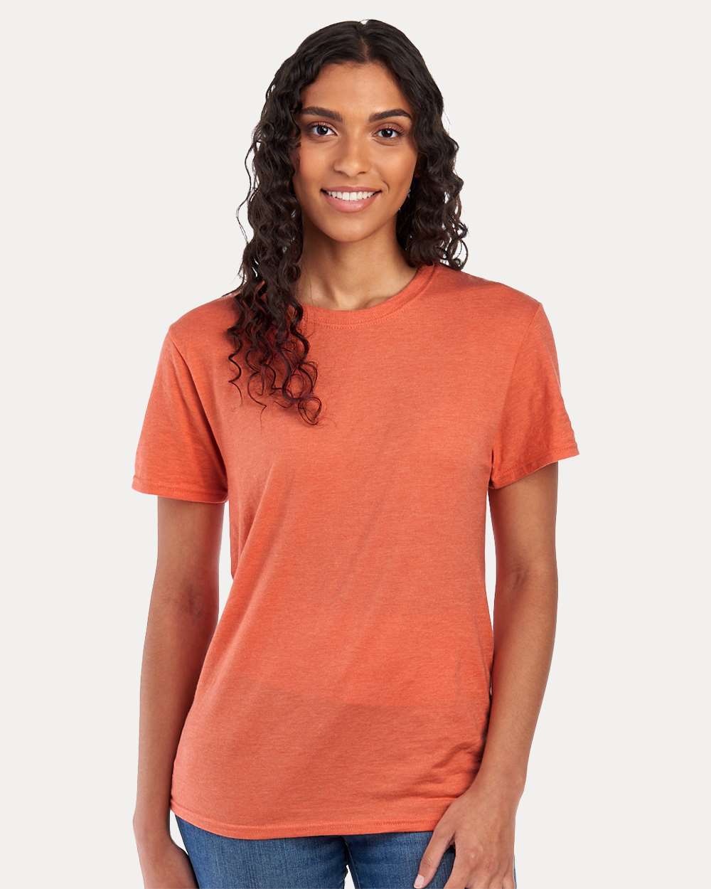 Premium Blend Ring-Spun T-Shirt - OnModelFront - B52035203 - Vintage Heather Orange