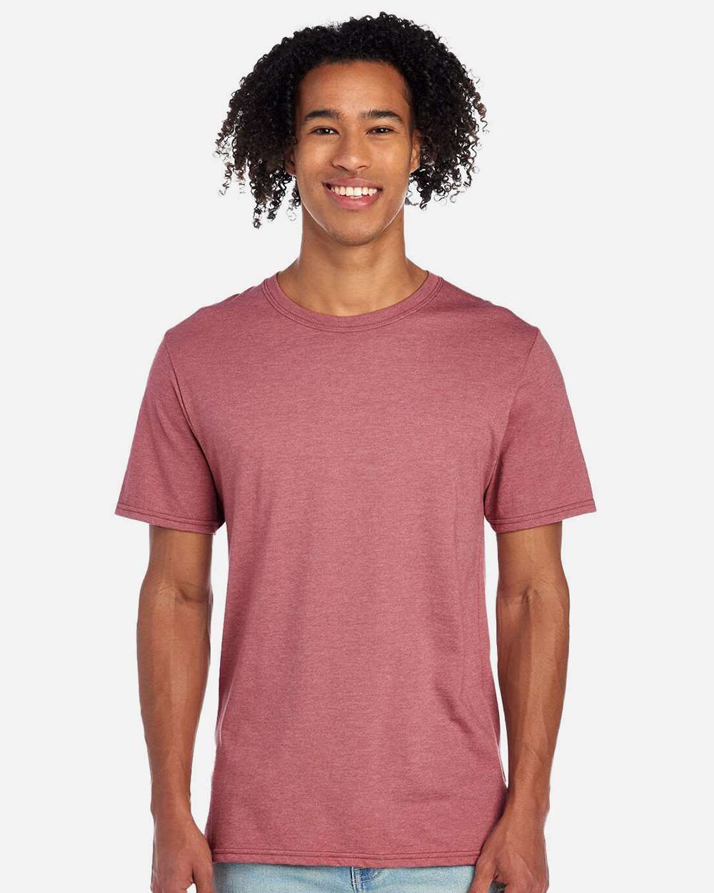 Premium Blend Ring-Spun T-Shirt - OnModelFront - B52035343 - Heather Mauve