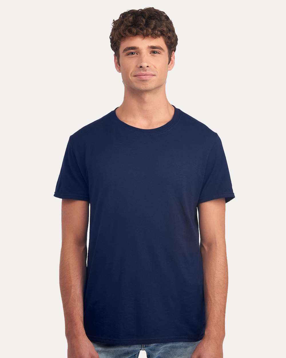 Premium Blend Ring-Spun T-Shirt - OnModelFront - B52035653 - J. Navy