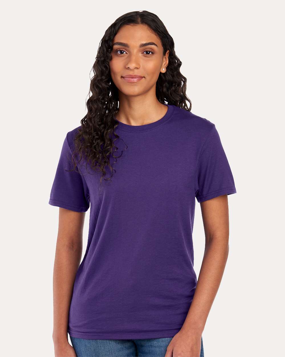 Premium Blend Ring-Spun T-Shirt - OnModelFront - B52035883 - Deep Purple