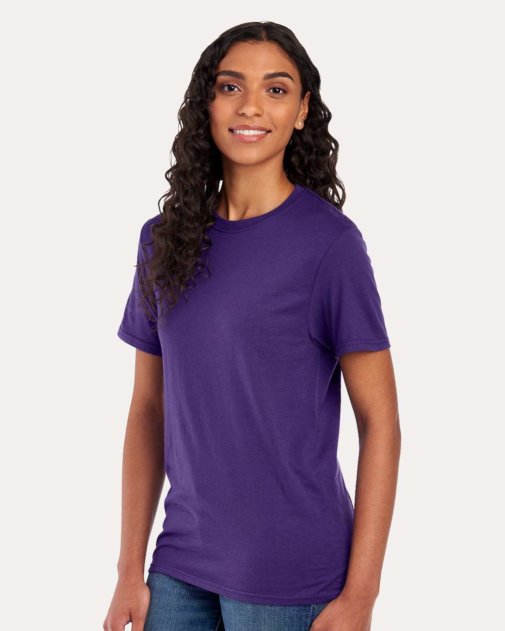 Premium Blend Ring-Spun T-Shirt - OnModelSide - B52035883 - Deep Purple