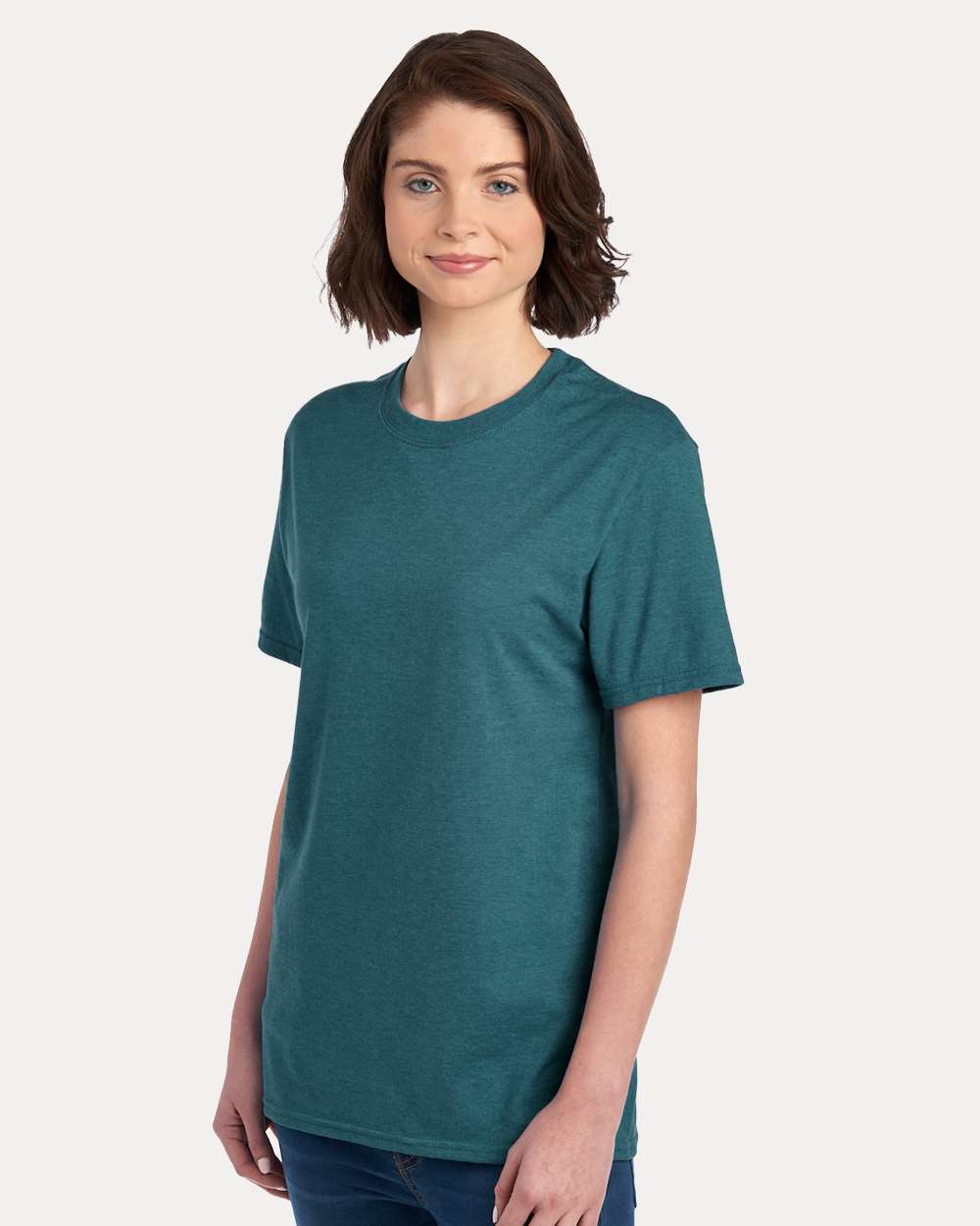 Premium Blend Ring-Spun T-Shirt - OnModelSide - B52035973 - Digital Teal Heather