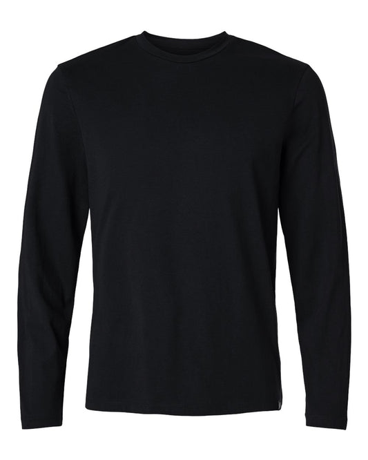 Men's RegenX Cotton Underscrub Long Sleeve T-Shirt - Front - B00445502 - Black