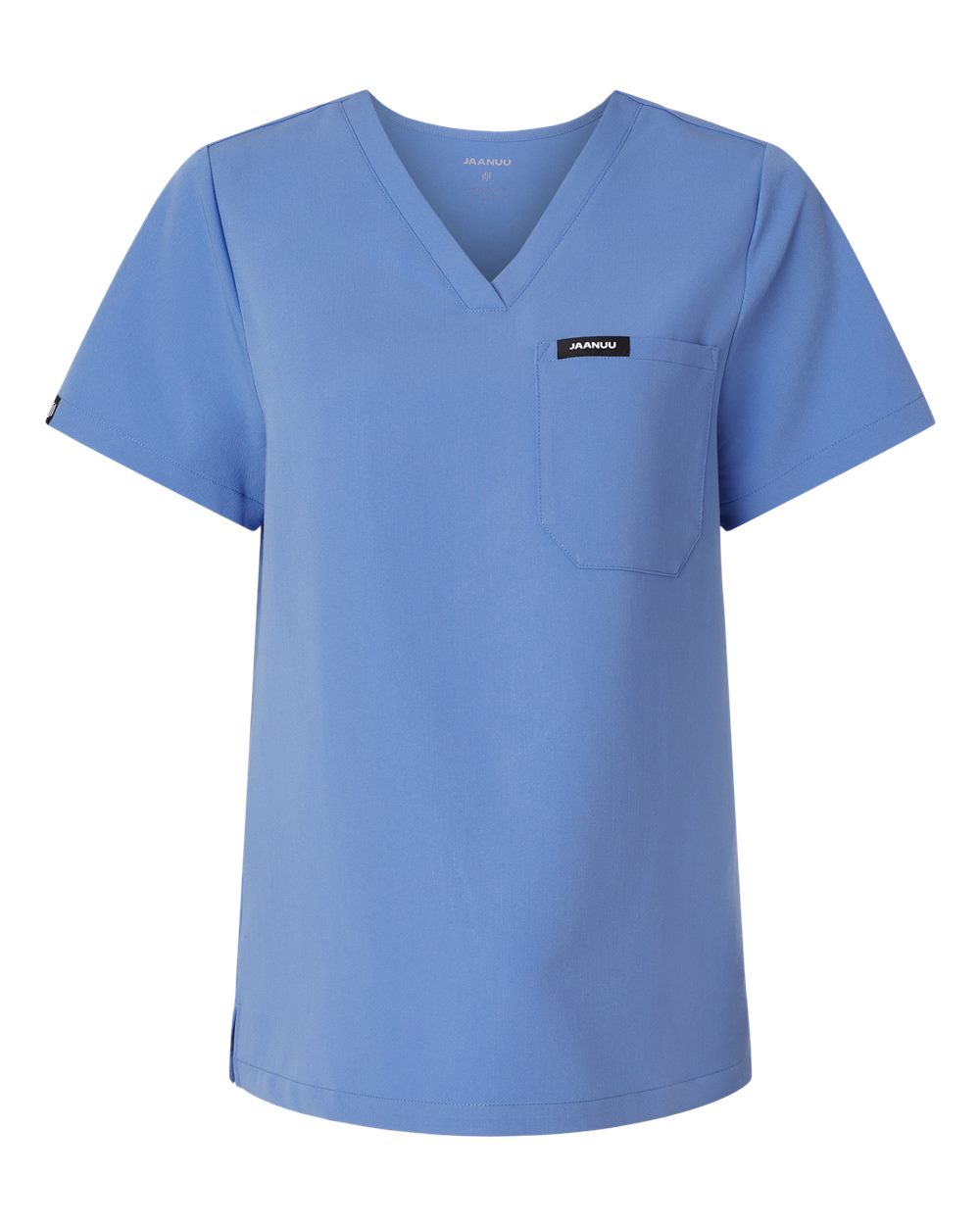 Women's Rhena Essential 1-Pocket Scrub V-Neck Top - Front - B00645251 - Ceil Blue