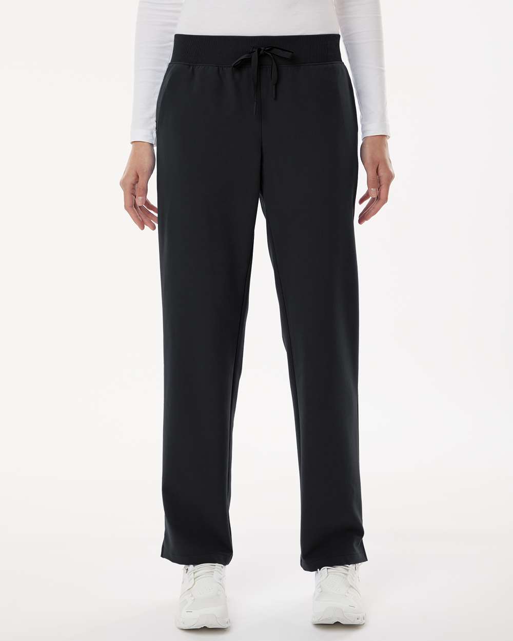 Women's Xenos Essential Knit-Waist Scrub Pants - OnModelFront - B00845501 - Black