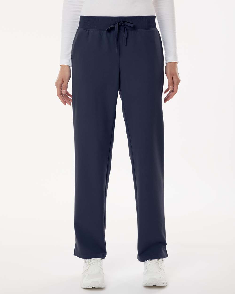 Women's Xenos Essential Knit-Waist Scrub Pants - OnModelFront - B00845651 - Midnight Navy