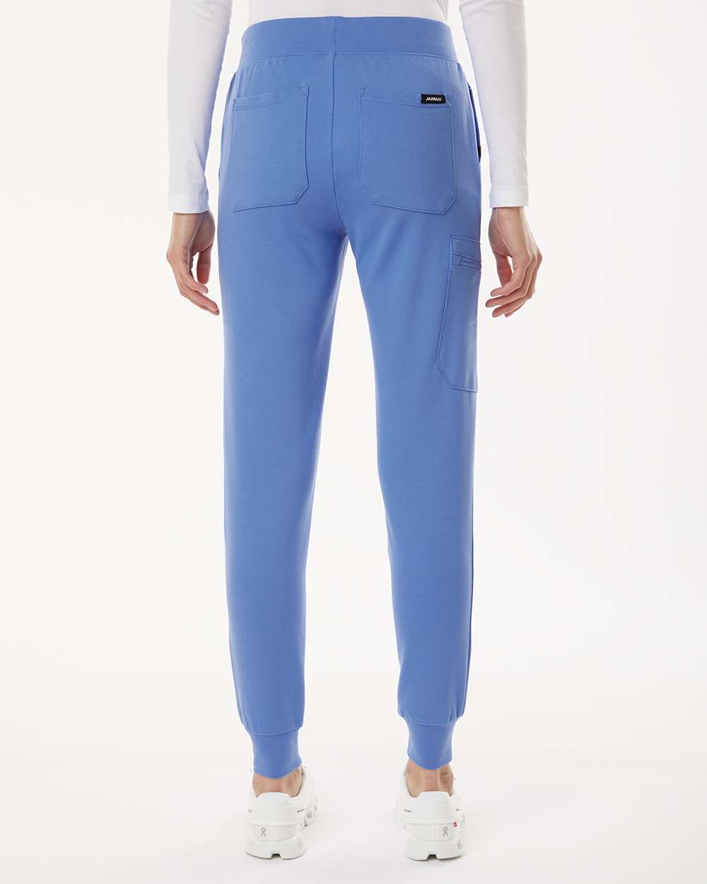 Women's Rubi Ultrasoft Scrub Joggers - OnModelBack - B01245251 - Ceil Blue