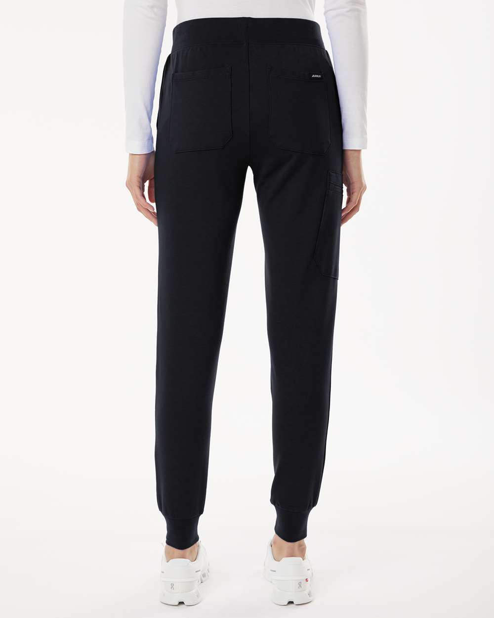 Women's Rubi Ultrasoft Scrub Joggers - OnModelBack - B01245501 - Black
