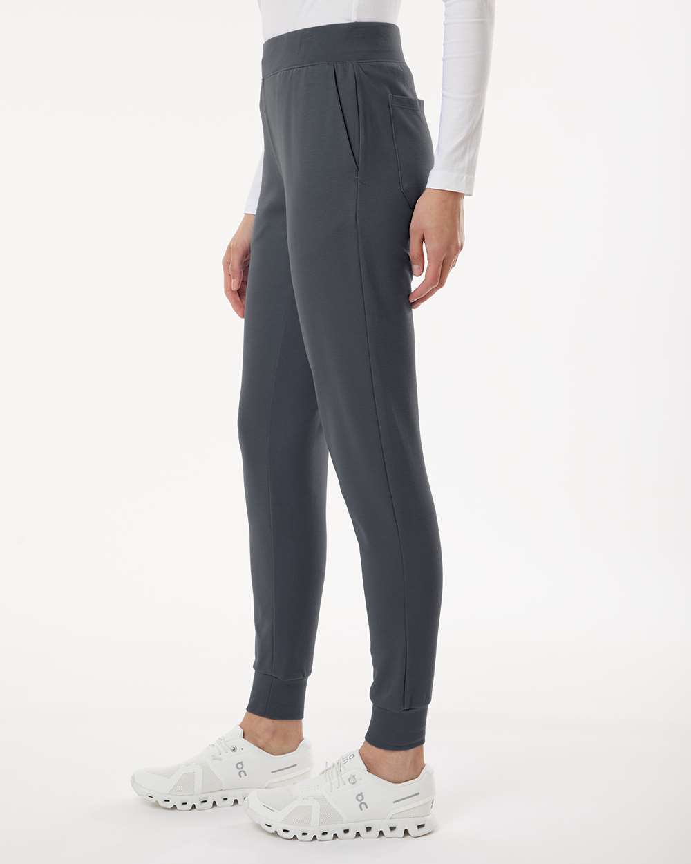 Women's Rubi Ultrasoft Scrub Joggers - OnModelSide - B01245091 - Carbon Grey