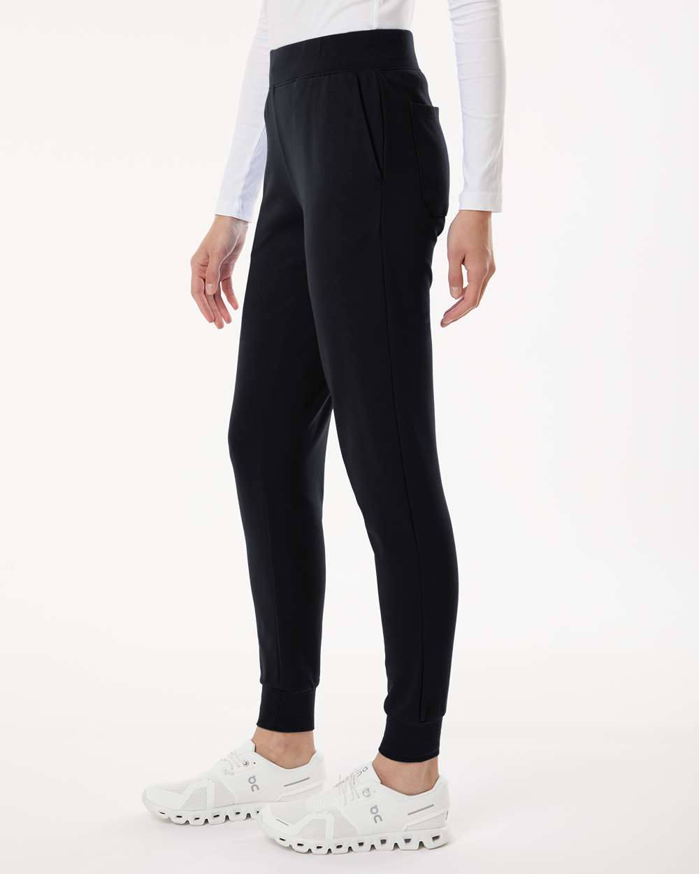 Women's Rubi Ultrasoft Scrub Joggers - OnModelSide - B01245501 - Black