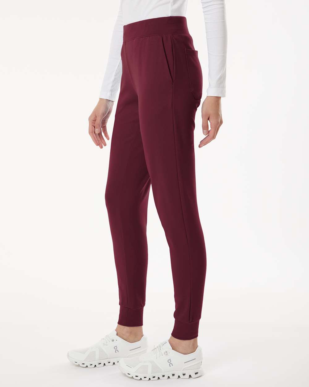 Women's Rubi Ultrasoft Scrub Joggers - OnModelSide - B01245521 - Burgundy