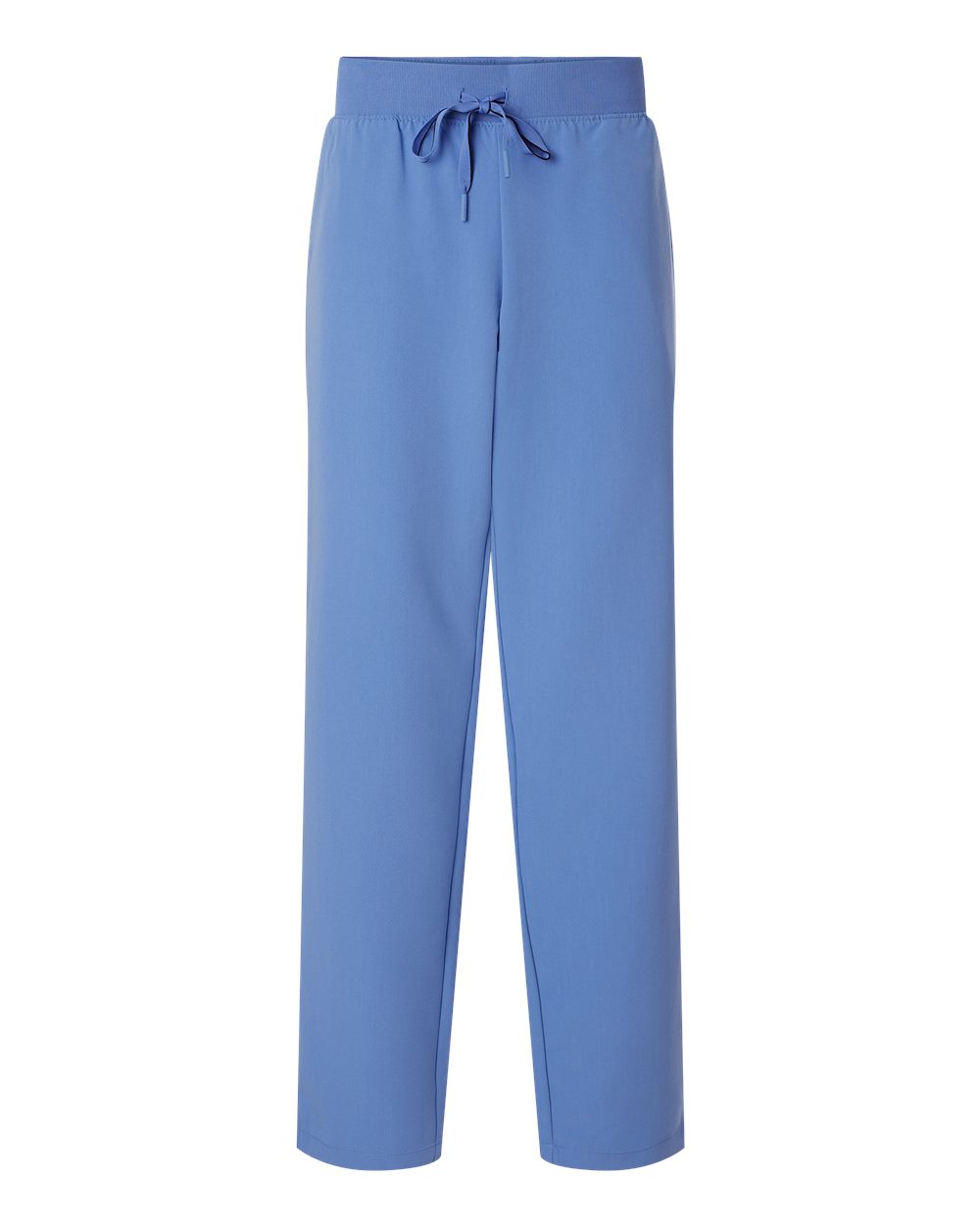 Women's Xenos Essential Knit-Waist Scrub Pants - Petite Sizes - Front - B01445251 - Ceil Blue