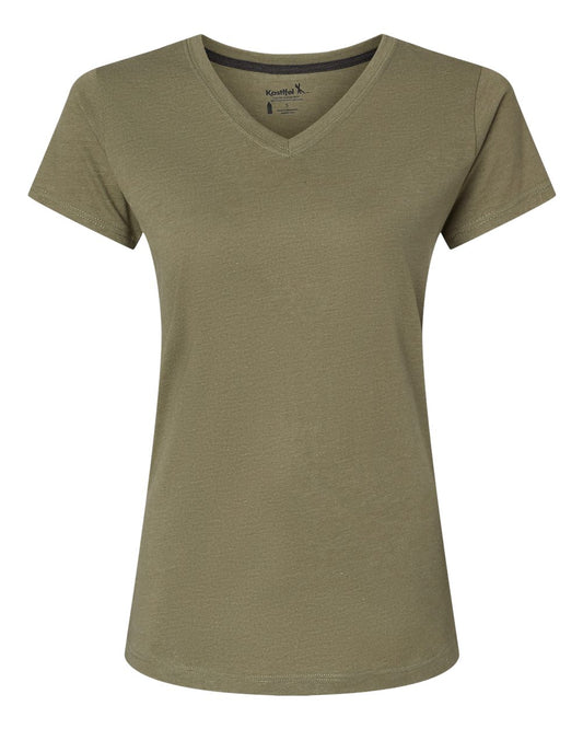 Women's RecycledSoft™ V-Neck T-Shirt - Front - B10462623 - Moss
