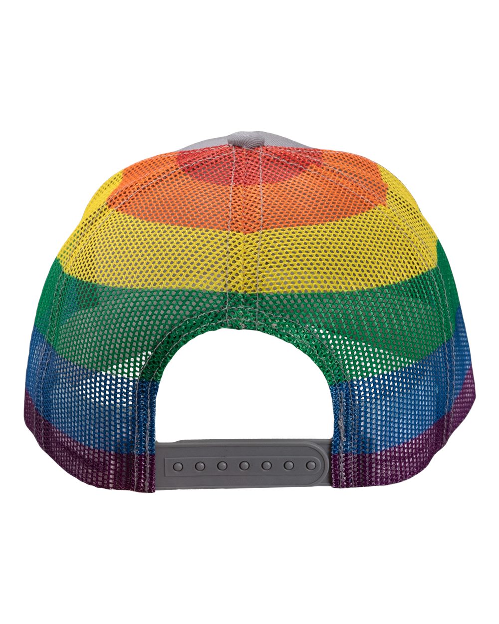 Printed Mesh Trucker Cap - Back - B93195420 - Grey/ Rainbow