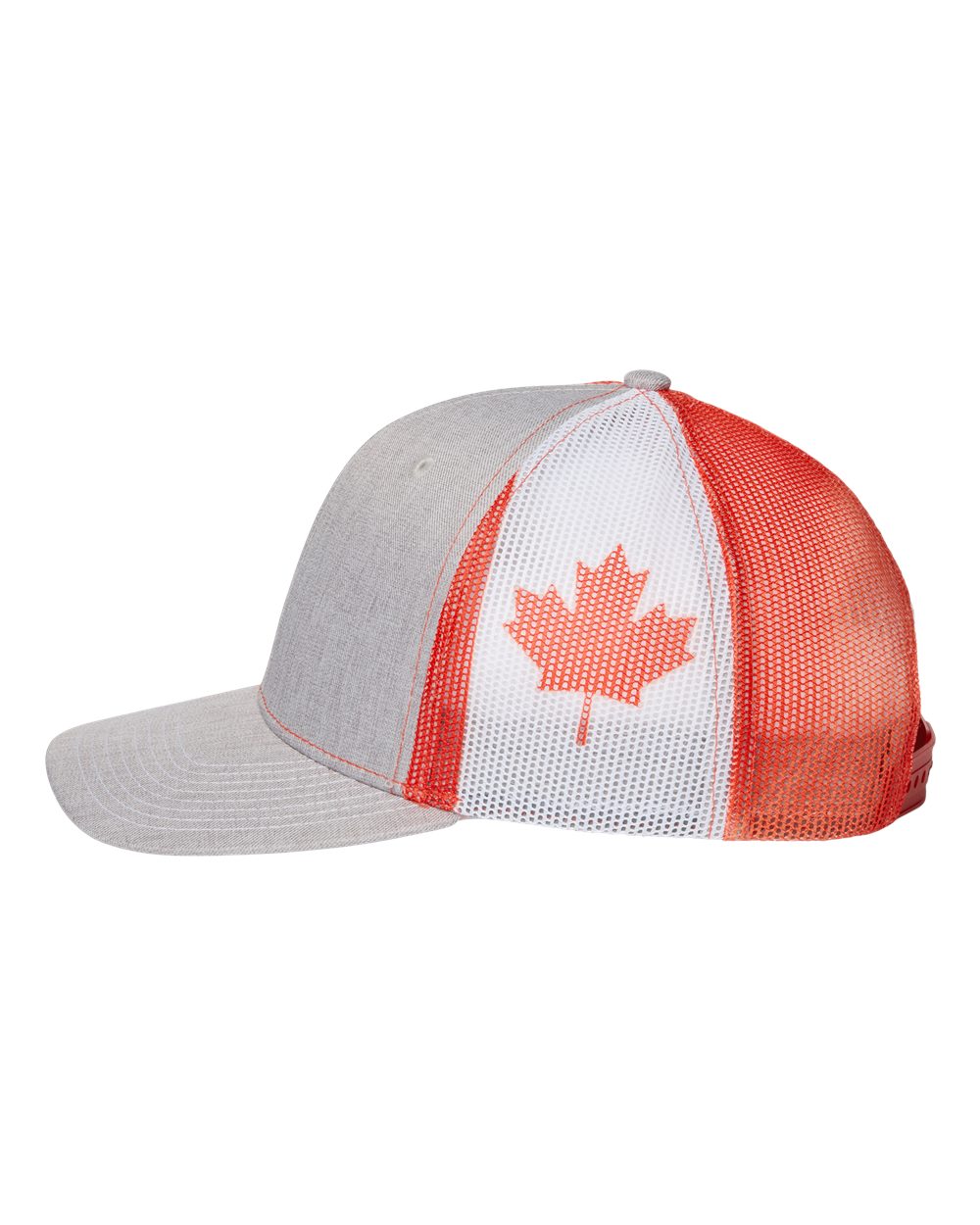 Printed Mesh Trucker Cap - DirectSide - B93195120 - Heather Grey/ Canada Flag