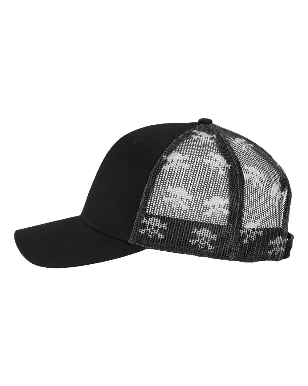 Printed Mesh Trucker Cap - DirectSide - B93195400 - Black/ Black/ Skull