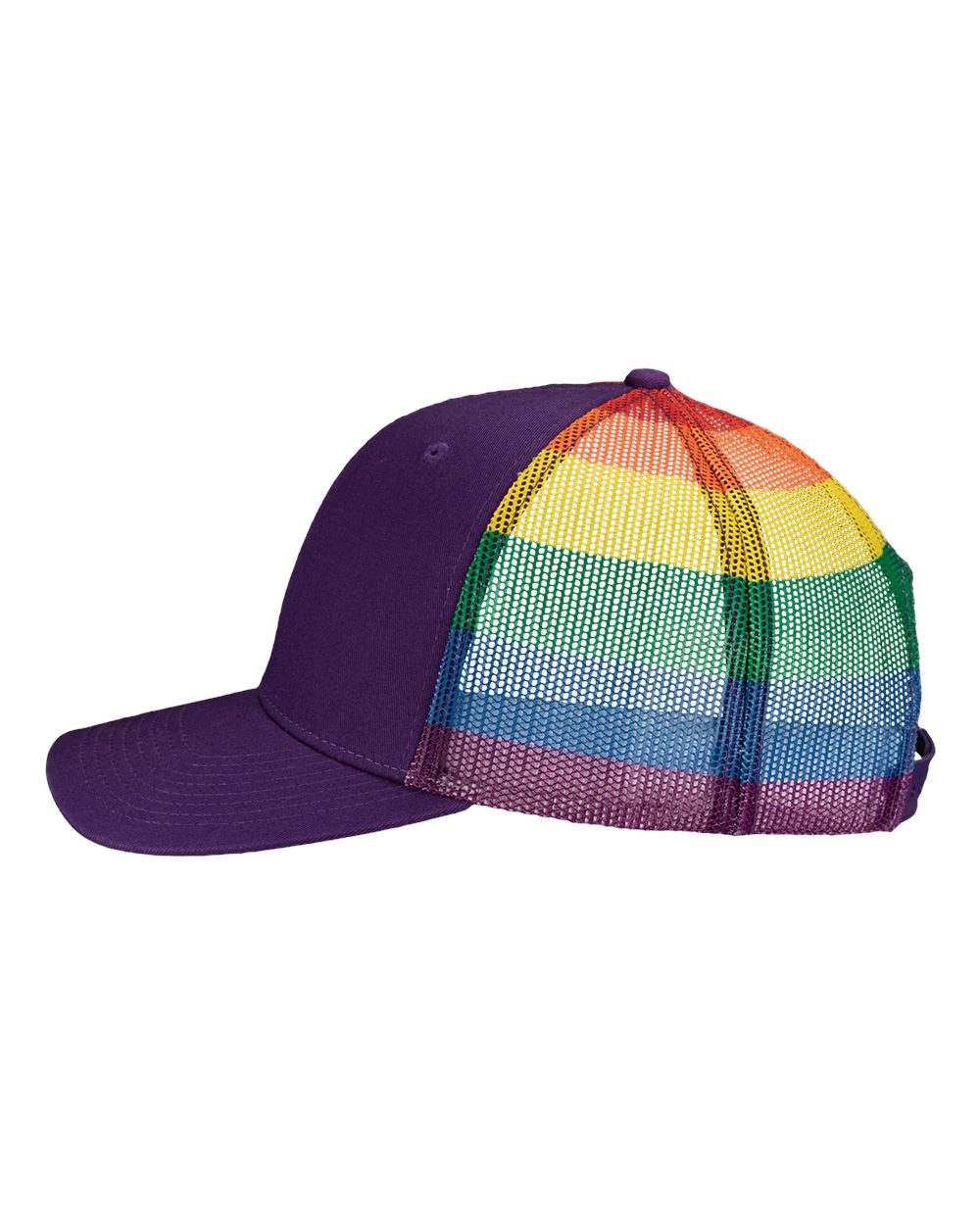 Printed Mesh Trucker Cap - DirectSide - B93195670 - Purple/ Rainbow