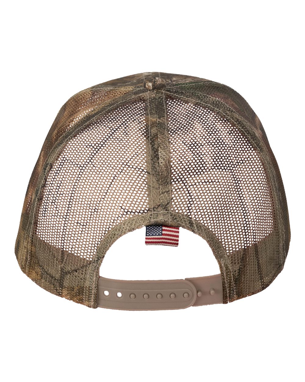 Camo Woven USA Flag Mesh Cap - Back - B30995980 - Xtra/ Xtra/ USA Flag Mesh