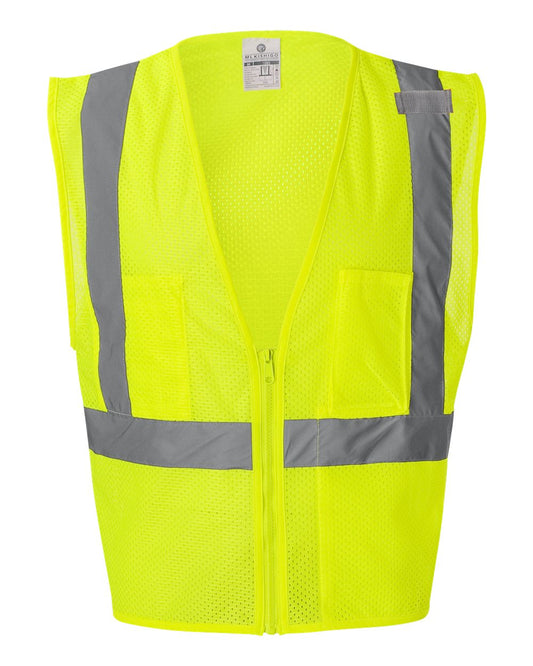 Unisex Ultra-Cool™ Mesh Vest with Pockets - Front - B76529173 - Lime
