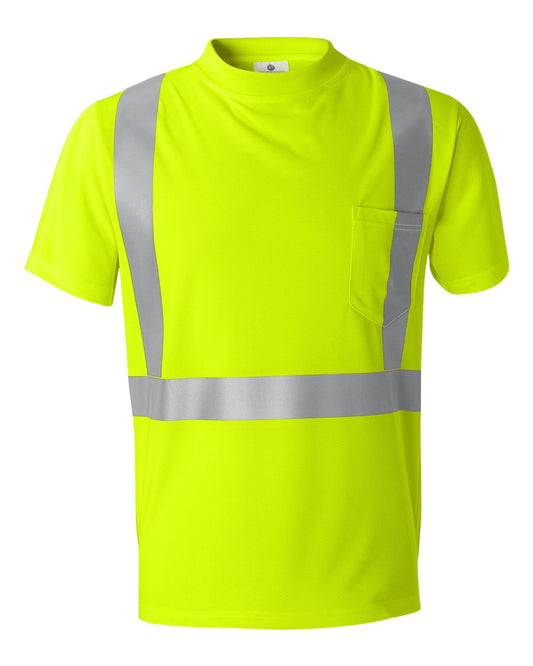Unisex High-Performance Microfiber T-Shirt - Front - B86029173 - Lime
