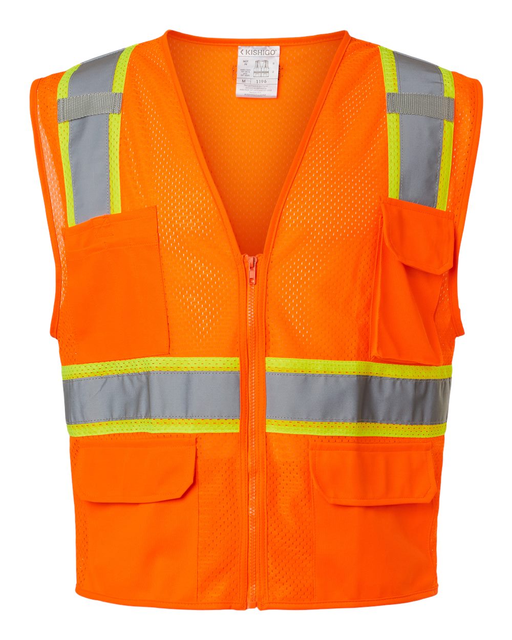 Unisex Ultra-Cool™ Multi-Pocket Vest - Front - B86329663 - Orange