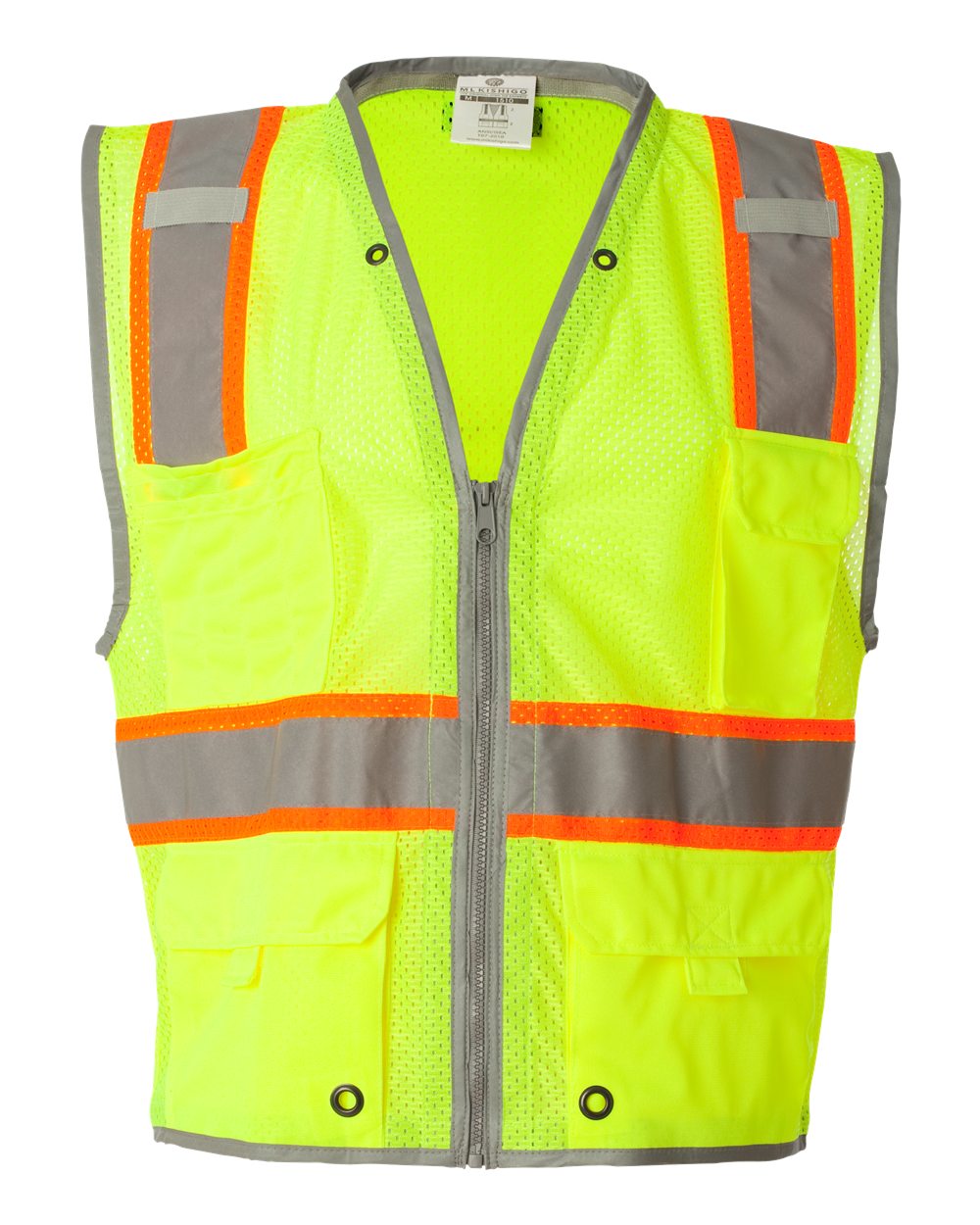 Unisex Premium Brilliant Series® Heavy-Duty Class 2 Vest - Front - B86929173 - Lime