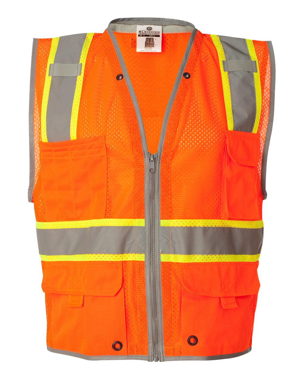 Unisex Premium Brilliant Series® Heavy-Duty Class 2 Vest - Front - B86929663 - Orange