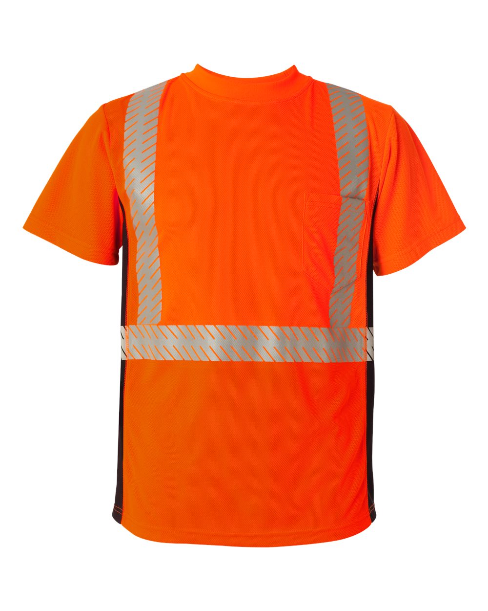 Unisex Premium Black Series® Breathable Tape Class 2 T-Shirt - Front - B87029704 - Fluorescent Red (9700)