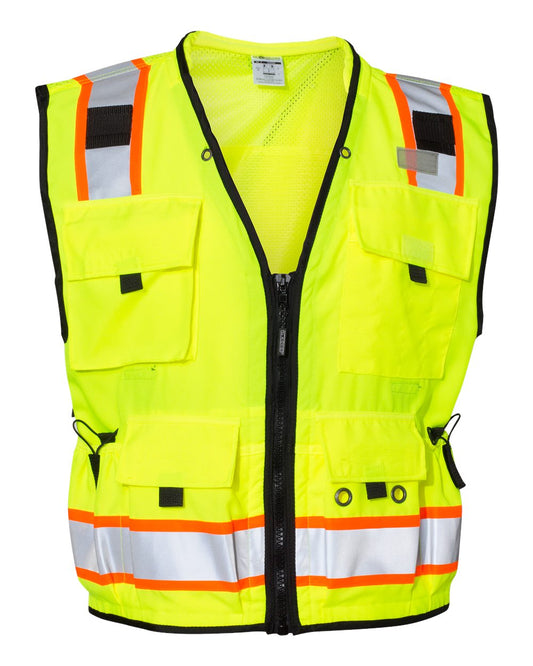 Unisex Professional Surveyors Vest - Front - B64129173 - Lime