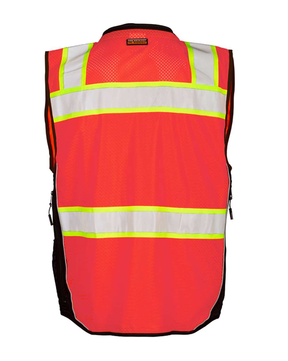 Unisex Premium Black Series® Surveyors Vest - Back - B63629703 - Fluorescent Red (S5702)