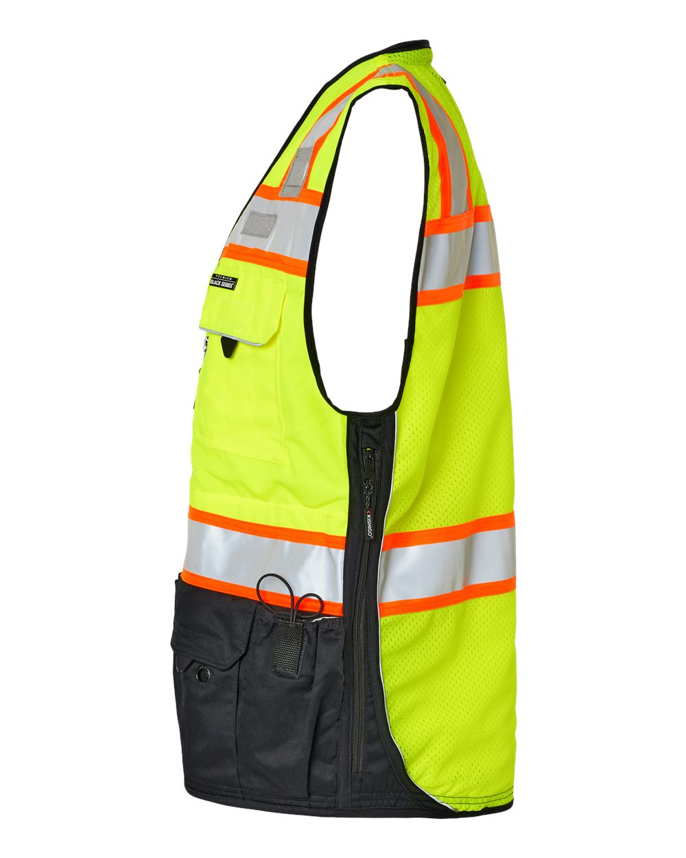 Unisex Premium Black Series® Surveyors Vest - DirectSide - B63629173 - Lime