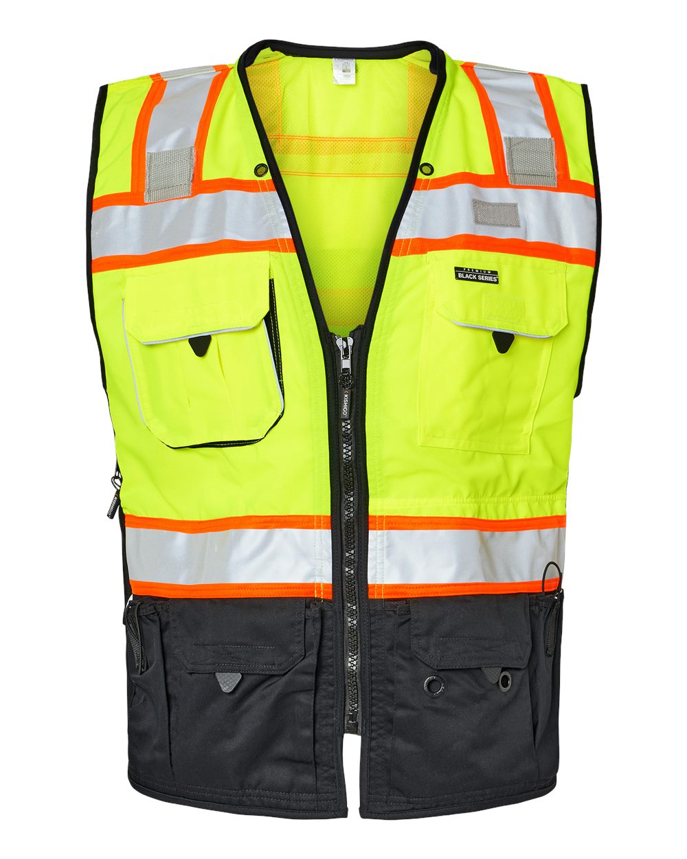 Unisex Premium Black Series® Surveyors Vest - Front - B63629173 - Lime