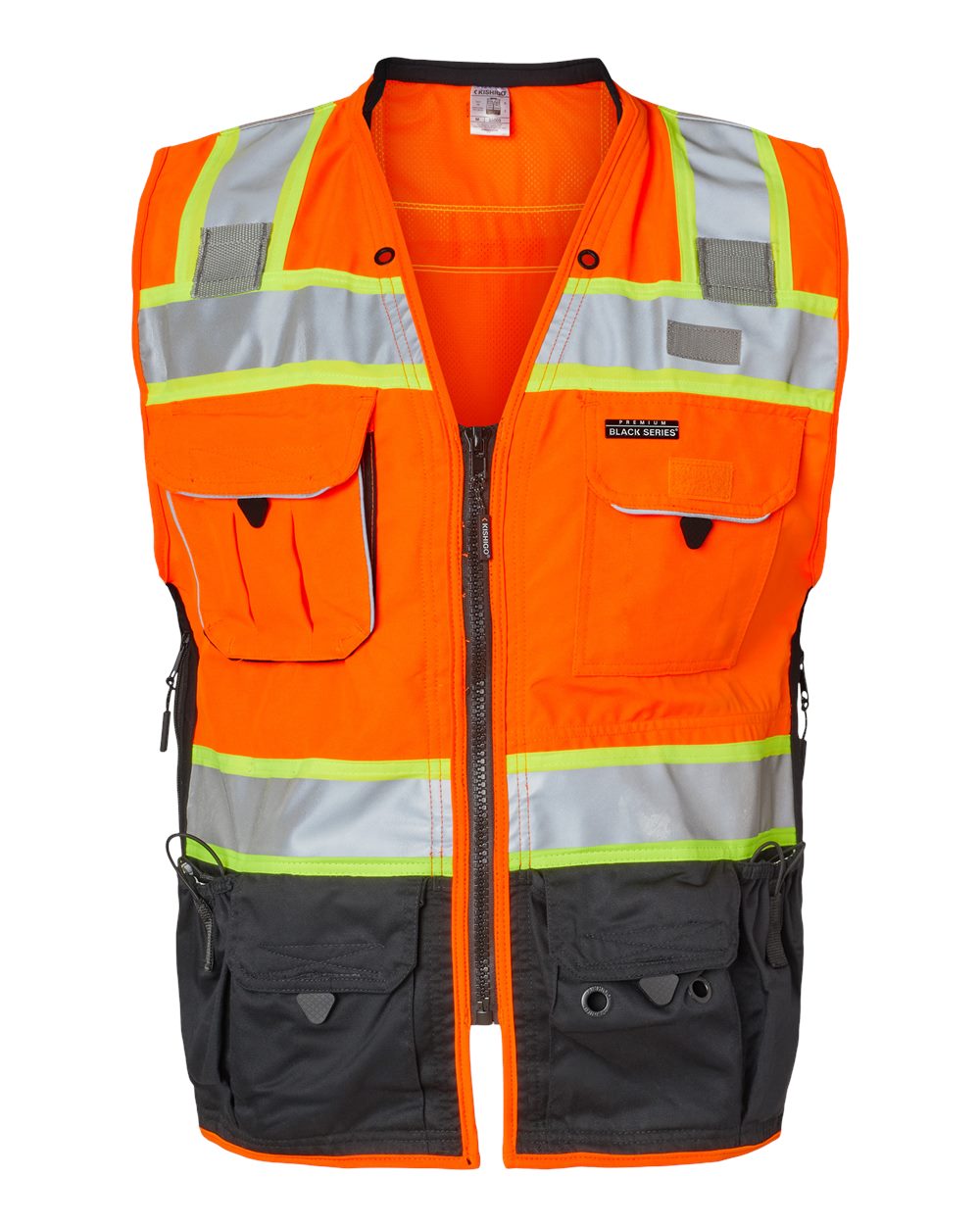 Unisex Premium Black Series® Surveyors Vest - Front - B63629663 - Orange
