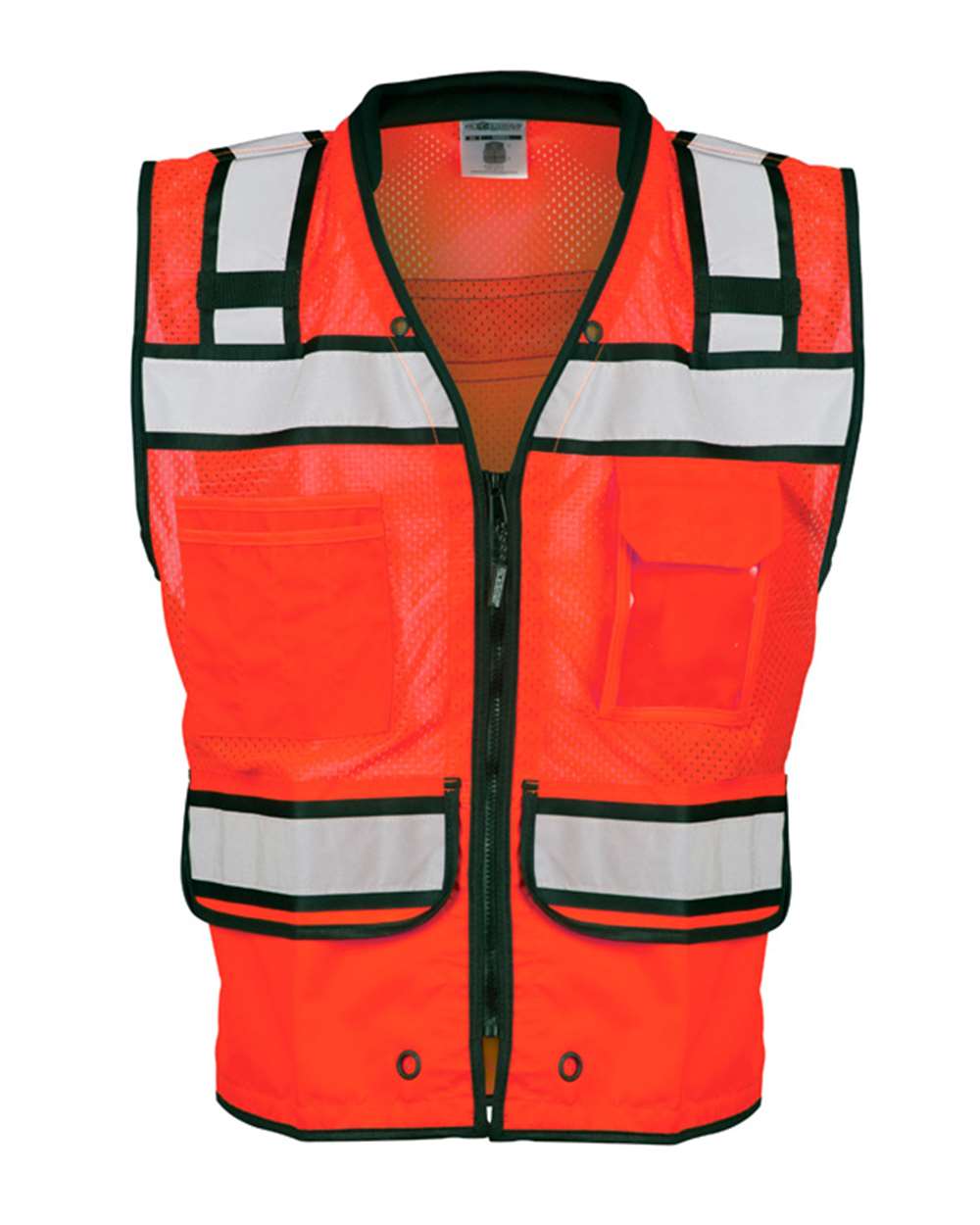 Unisex High-Performance Surveyors Vest - Front - B64429703 - Fluorescent Red (S5704)