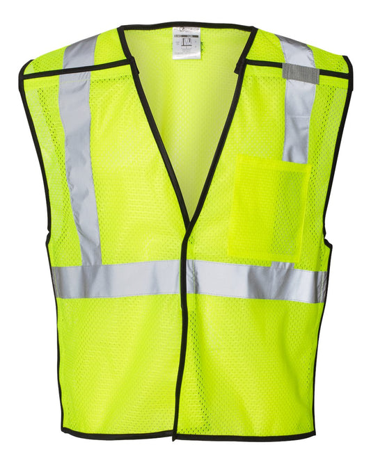 Unisex One-Pocket Breakaway Vest - Front - B61129173 - Lime