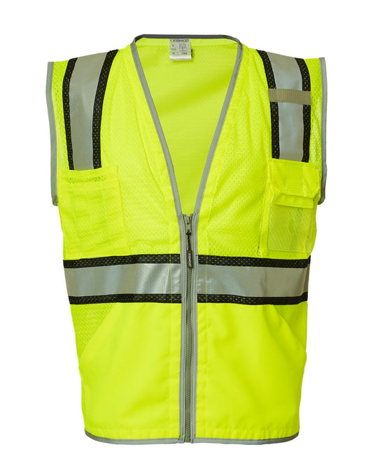 Unisex Premium Brilliant Series® Ultimate Reflective Vest - Front - B21029703 - Lime