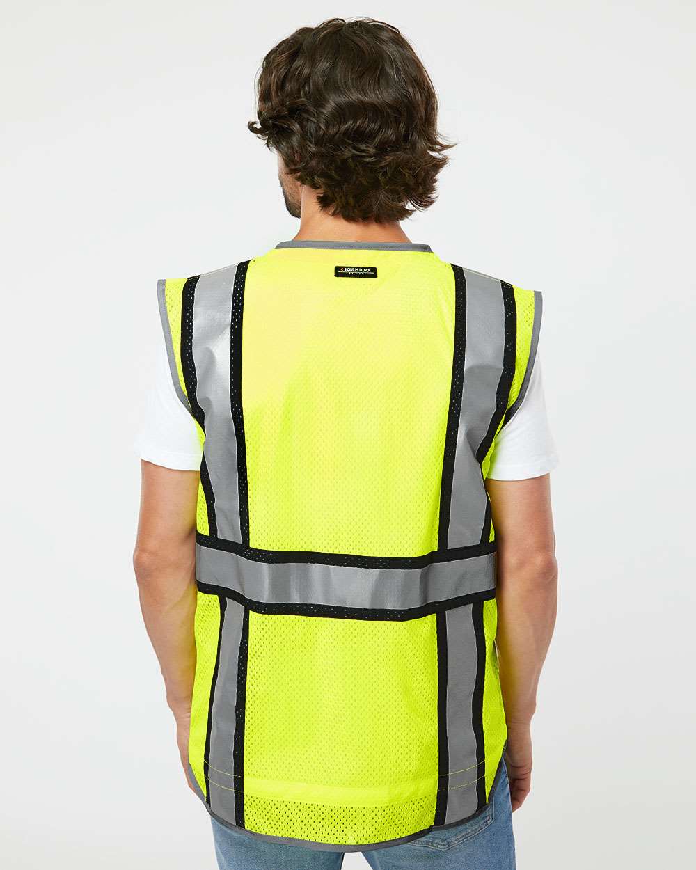 Unisex Premium Brilliant Series® Ultimate Reflective Vest - OnModelBack - B21029703 - Lime
