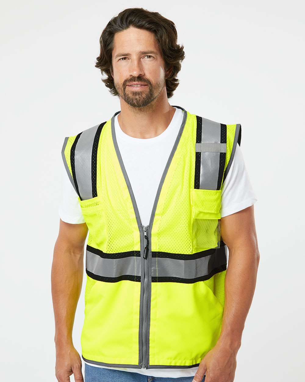 Unisex Premium Brilliant Series® Ultimate Reflective Vest - OnModelFront - B21029703 - Lime
