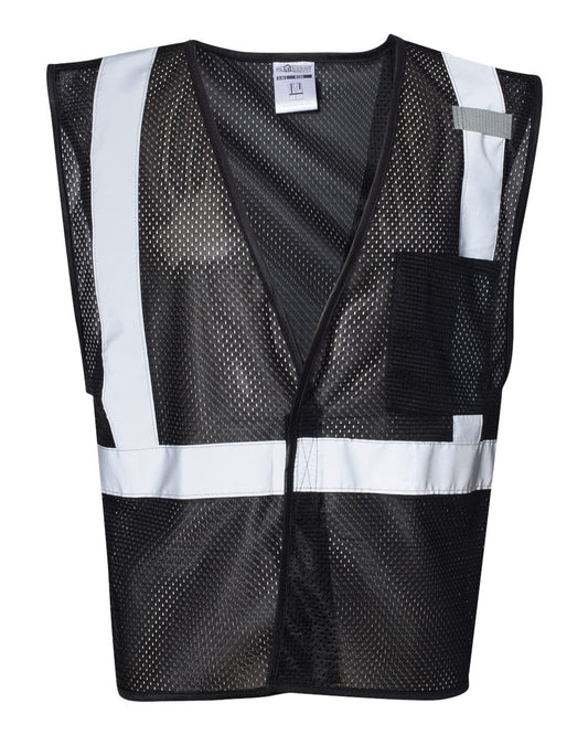 Unisex EV Series® Enhanced Visibility Non-ANSI Vest - Front - B68829503 - Black - B120