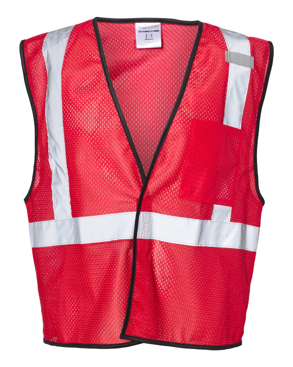 Unisex EV Series® Enhanced Visibility Non-ANSI Vest - Front - B68829703 - Red - B122