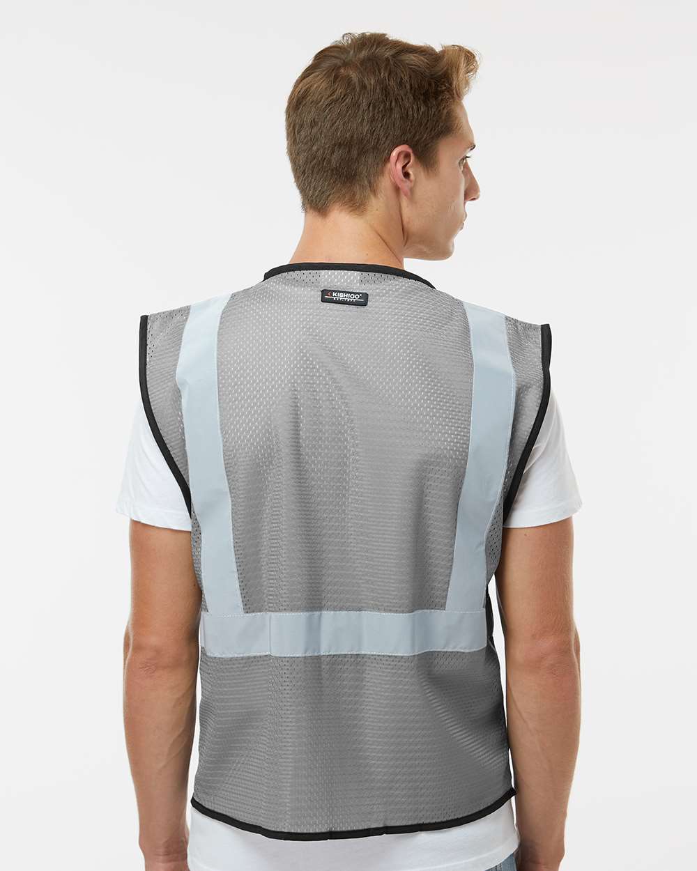 Unisex EV Series® Enhanced Visibility Non-ANSI Vest - OnModelBack - B68829583 - Grey - B131