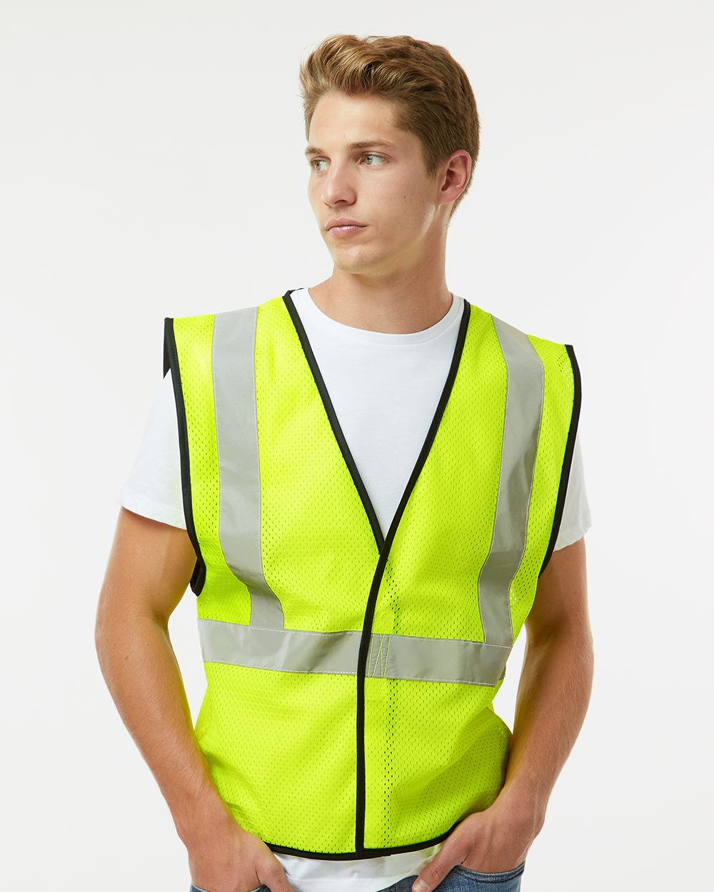 Unisex Hook-and-Loop Mesh Vest - styleImage