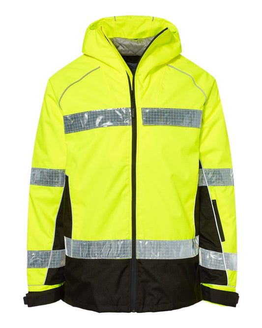Unisex Premium Brilliant Series® Class 3 Pro Parka - Front - B16229174 - Lime