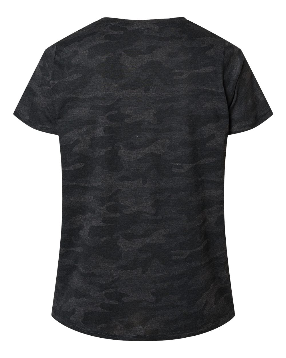 Women's Curvy Collection Fine Jersey Tee - Back - B04938962 - Storm Camo