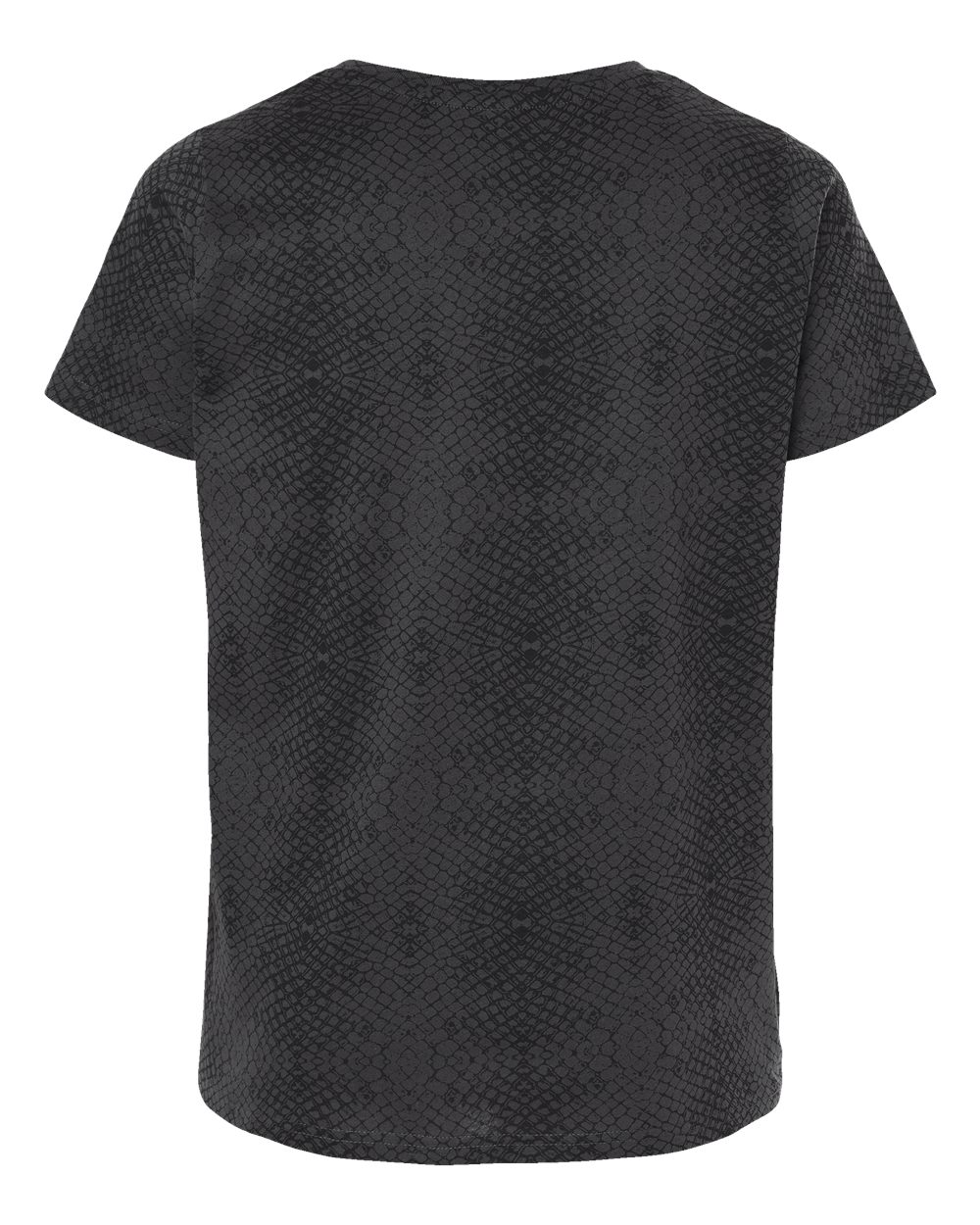 Women's Curvy Collection Fine Jersey Tee - Back - B04938972 - Black Reptile