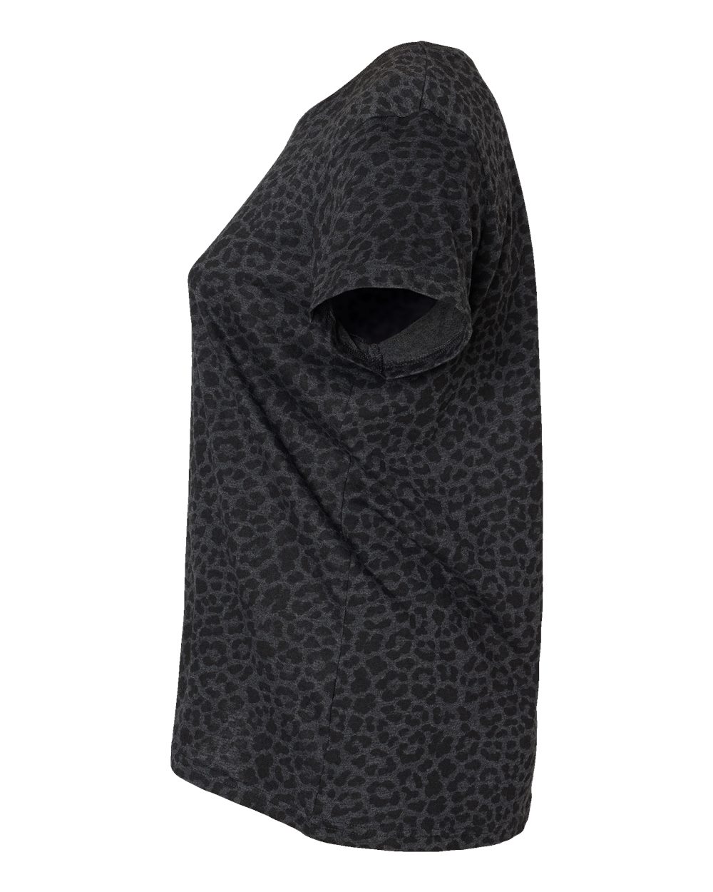Women's Curvy Collection Fine Jersey Tee - DirectSide - B04938512 - Black Leopard